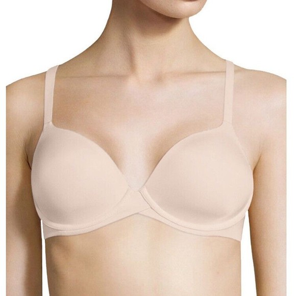 Maidenform DM7543 One Fabulous Fit 2.0 Tailored Demi T-Shirt Bra 38D Sandshell - Picture 1 of 7